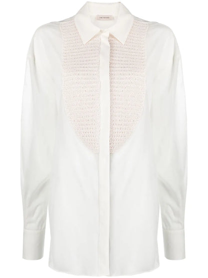 Tebulos Knitted-Panel Shirt