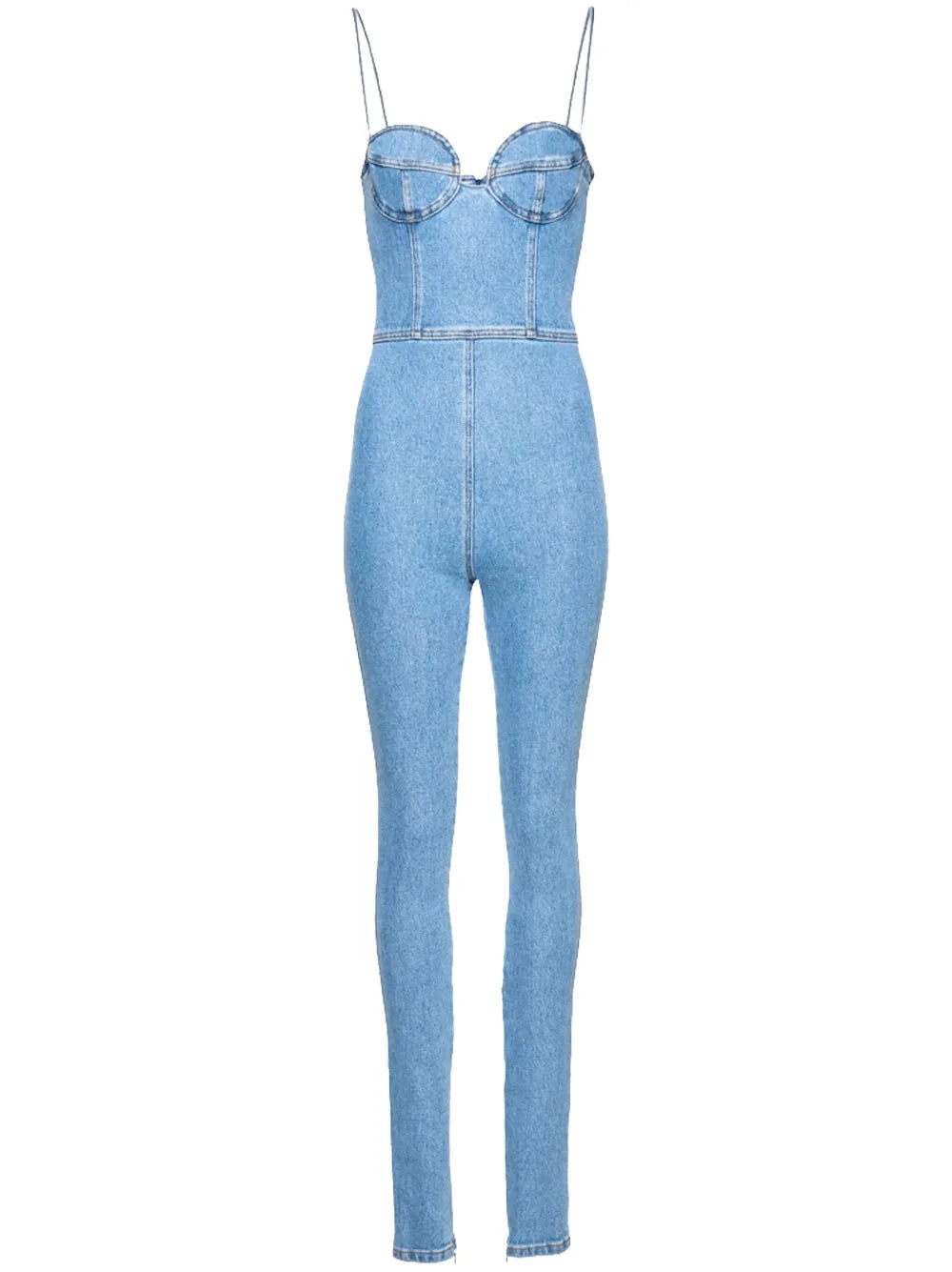 Denim Bustier Jumpsuit