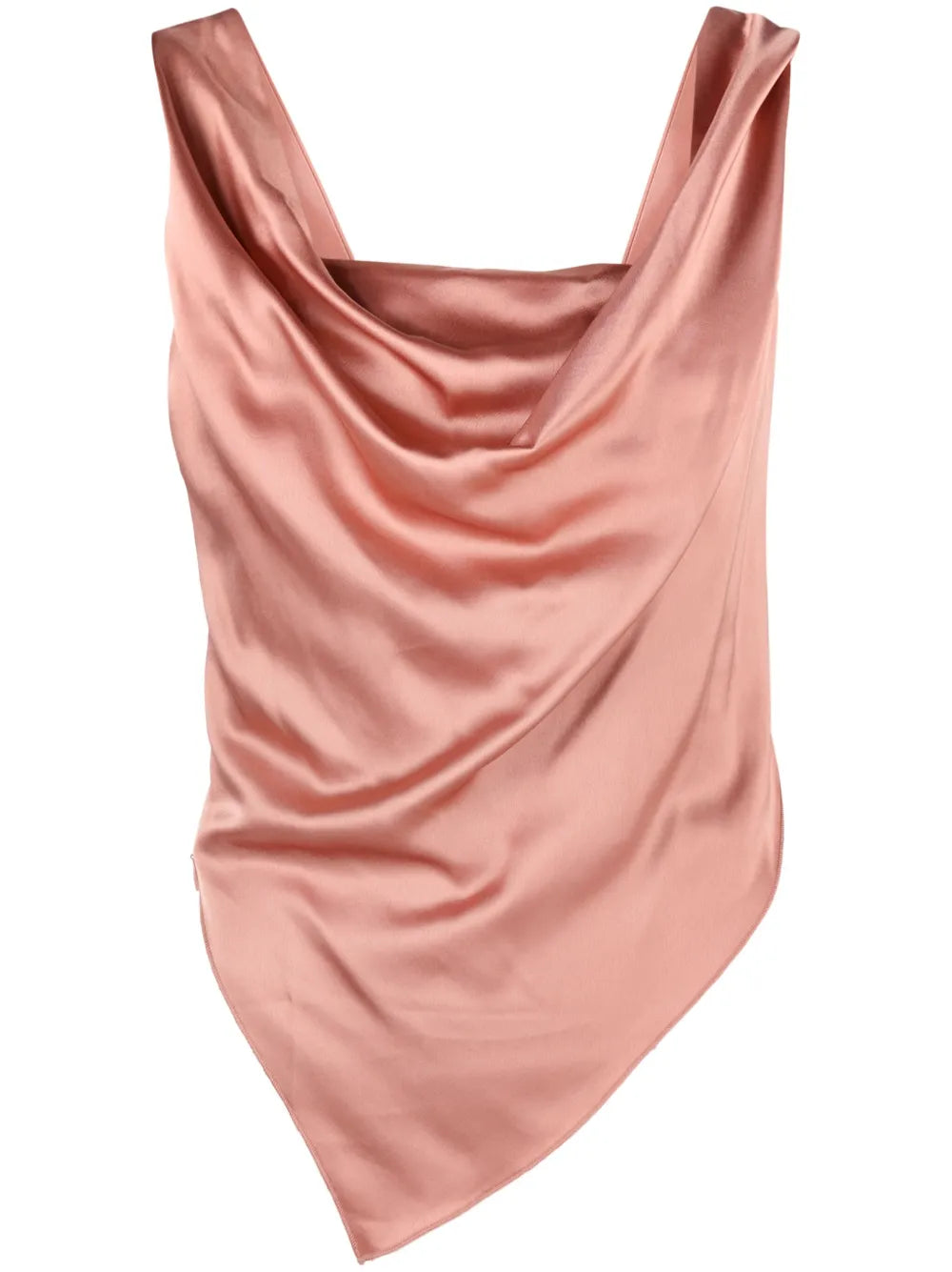 Petra Sleeveless Draped Satin Top