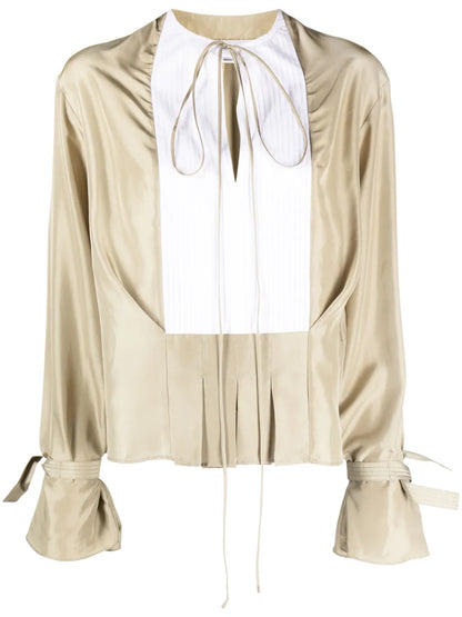 Silk Long-Sleeve Blouse