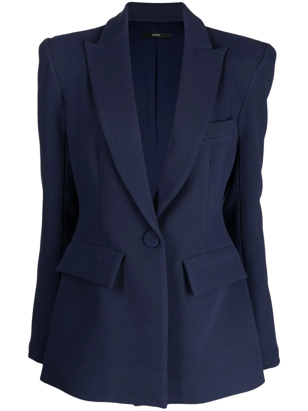 Peak-Lapel Padded-Shoulder Blazer
