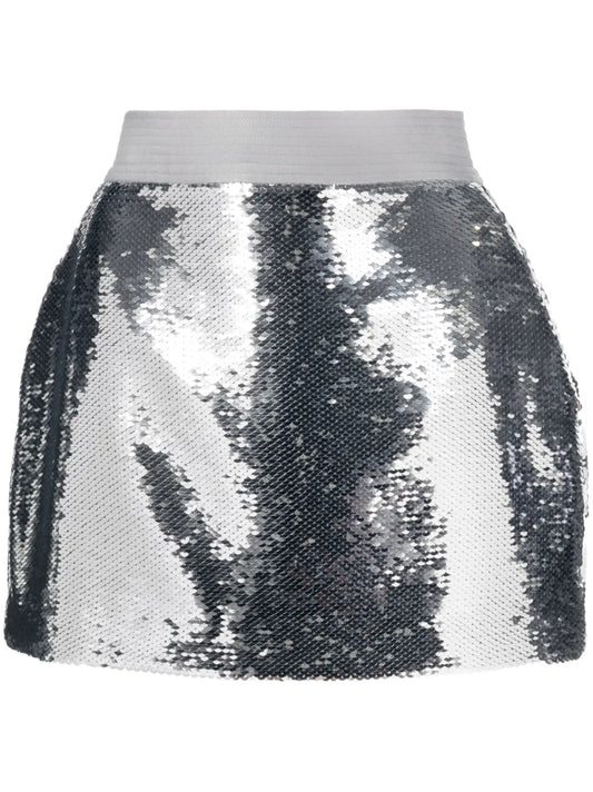 Sequin-Embellished Mini Skirt