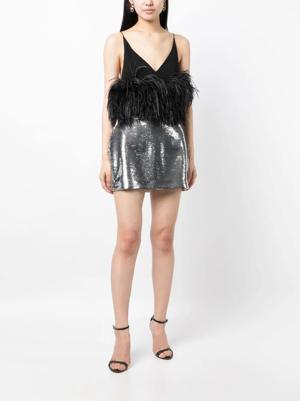 Sequin-Embellished Mini Skirt