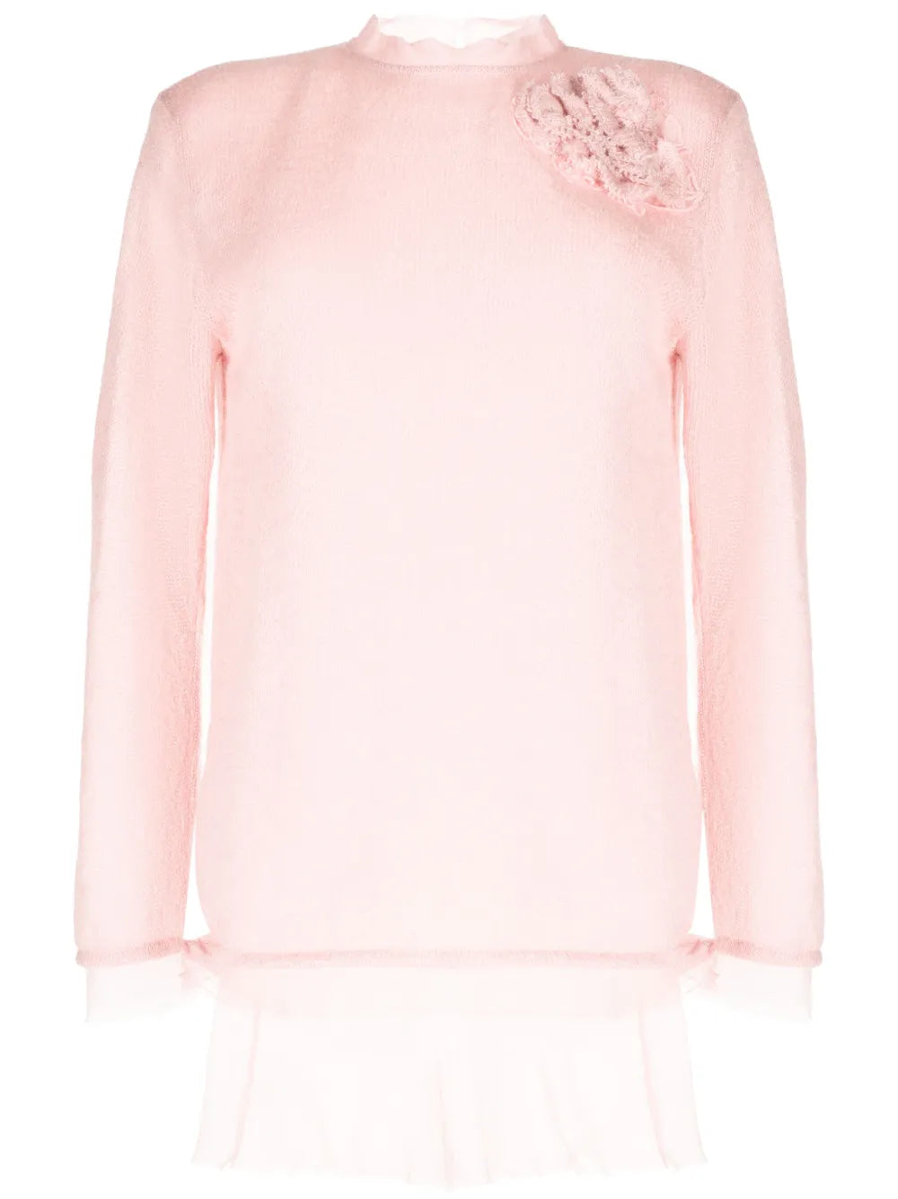 Floral-Appliqué Sweater