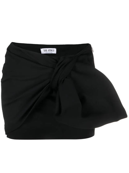 Daiki Tie-Knit Mini Skirt