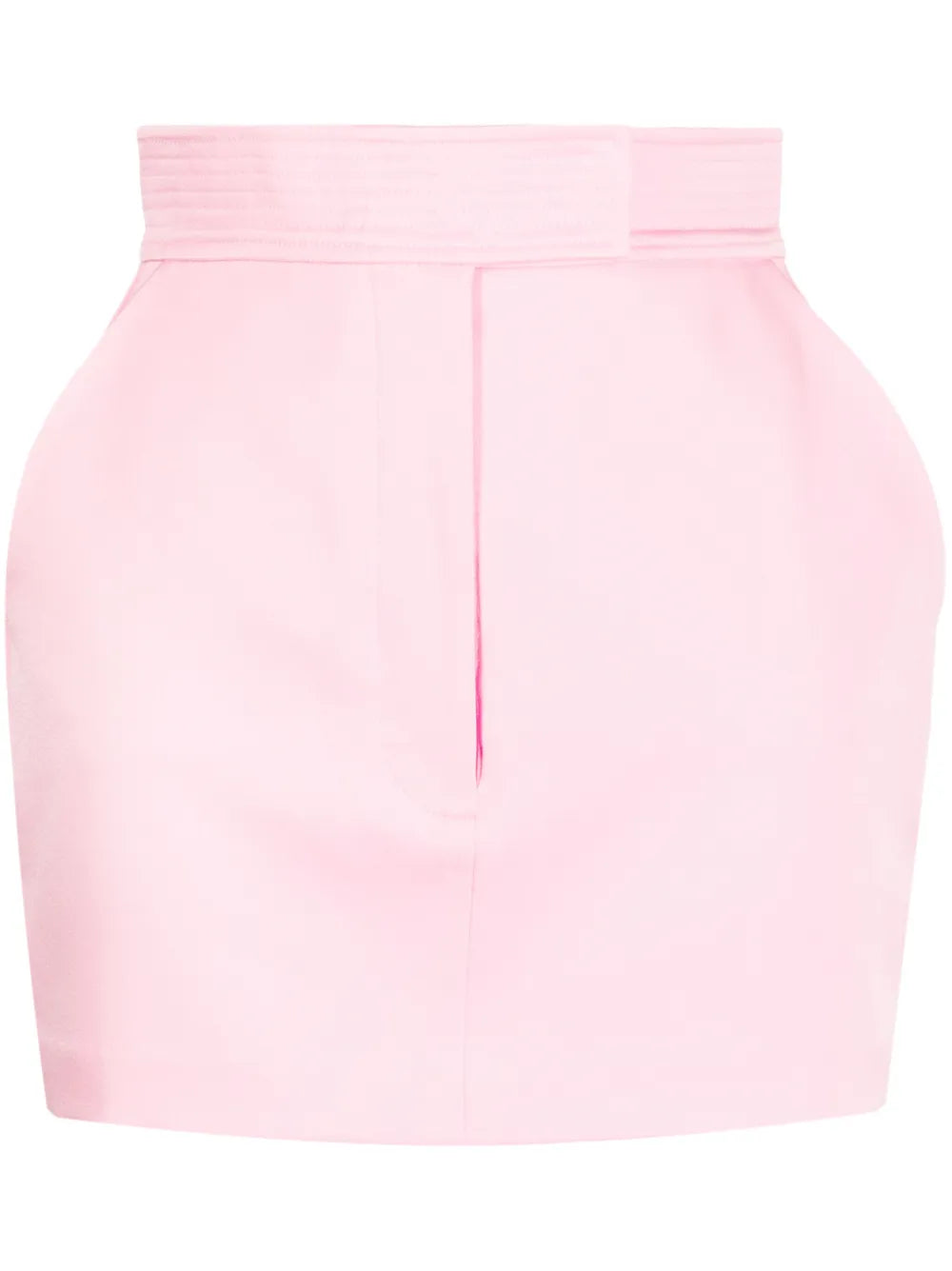 High-Waisted Satin-Finish Skirt