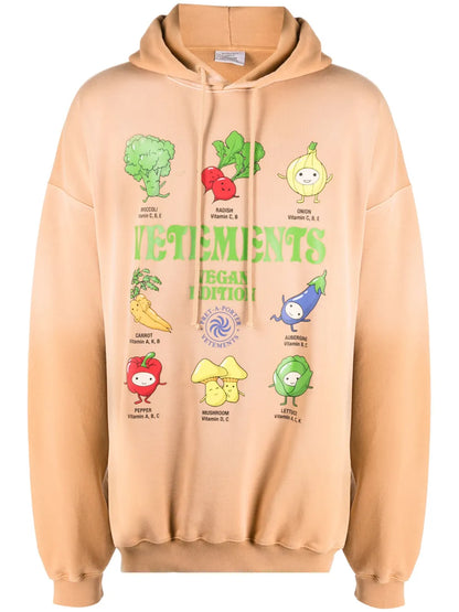 Vegan Logo Drawstring Hood