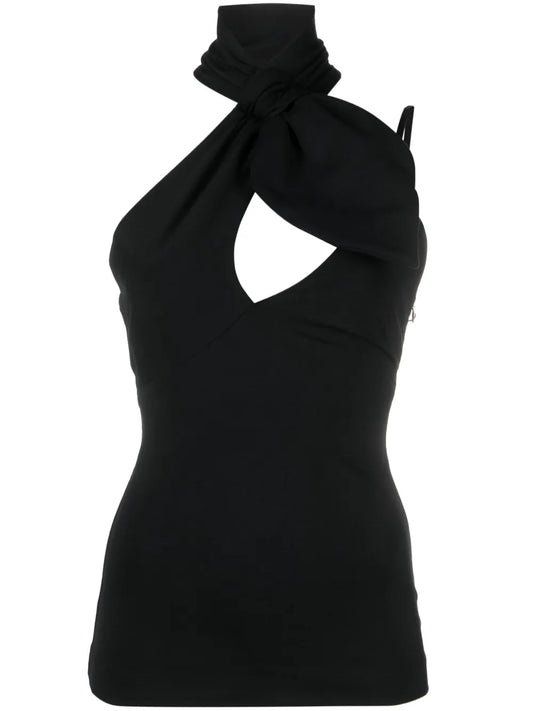 Tina Crossover-Neck Top