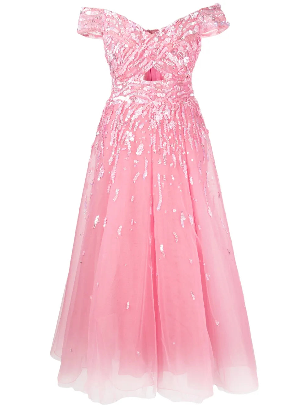 Off-Shoulder Embellished Gown