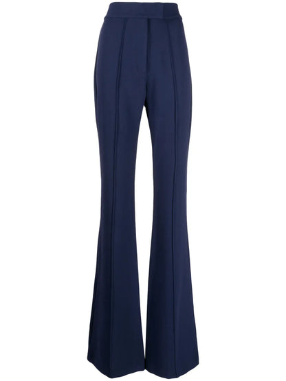 High-Waisted Flared Trousers