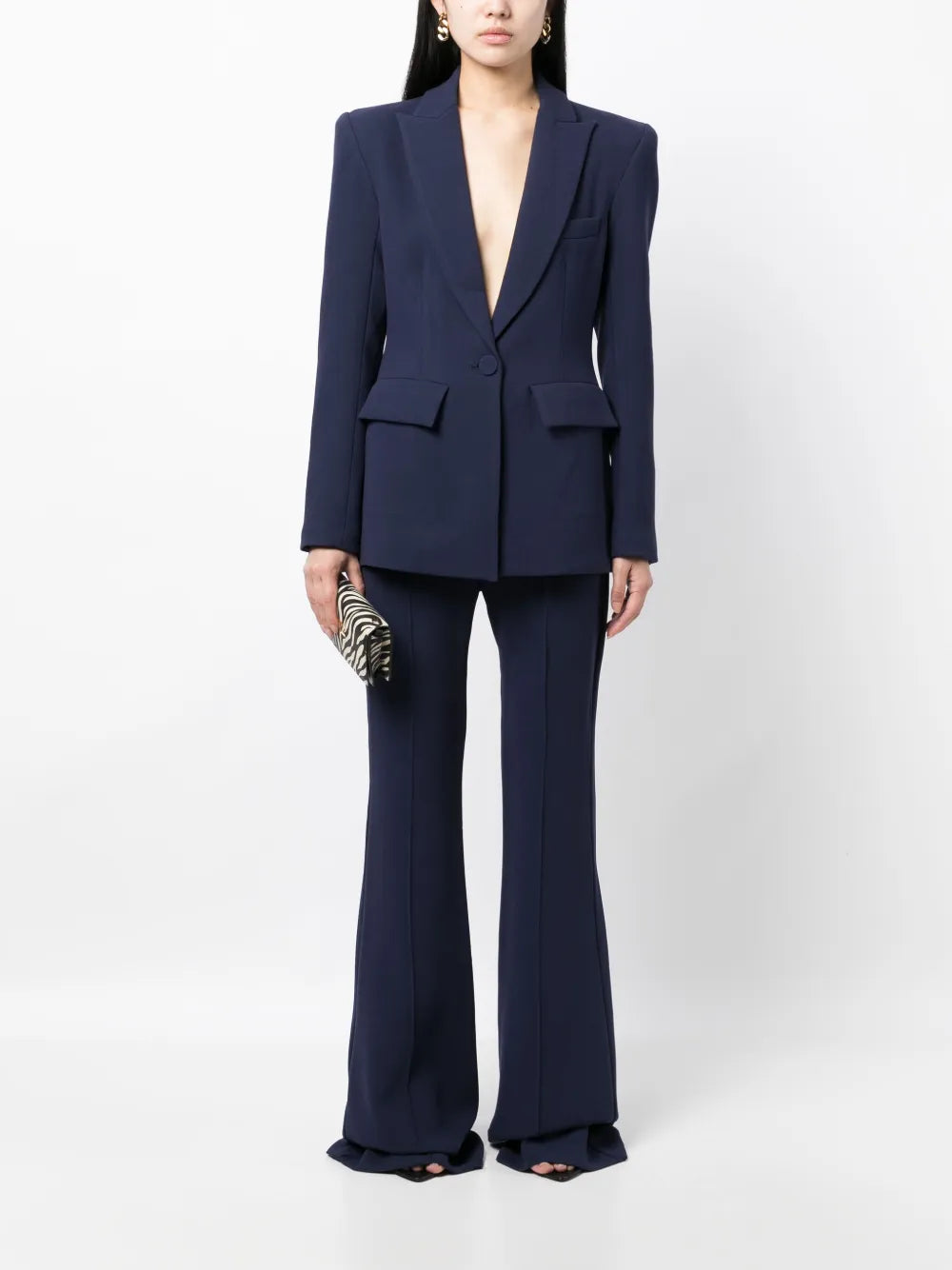 High-Waisted Flared Trousers
