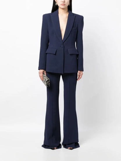 High-Waisted Flared Trousers