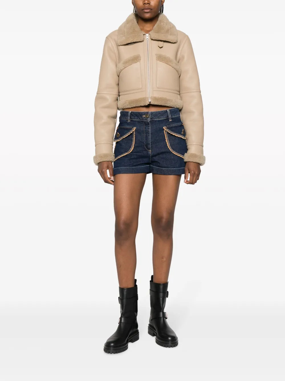 Passementer Denim Shorts
