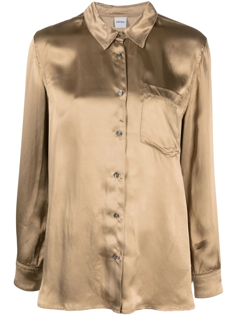 Long-Sleeve Satin-Finish Shirt