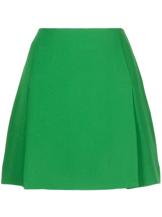 Slits Silk Mini Skirt