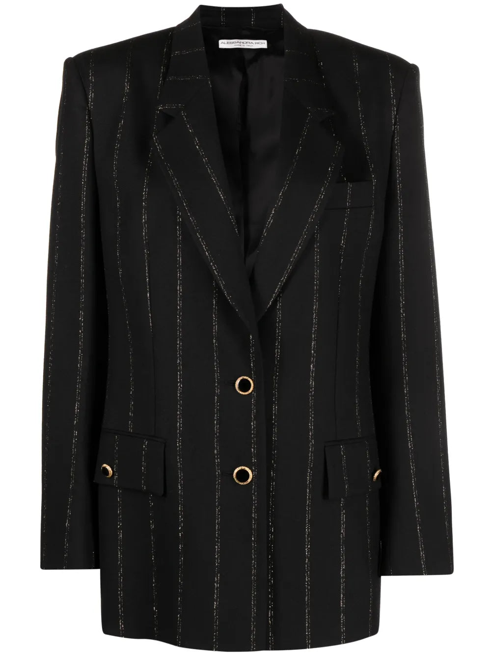 Striped Single-Breasted Blazer