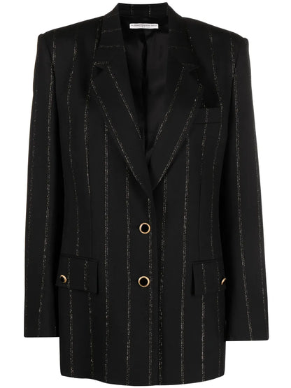 Striped Single-Breasted Blazer