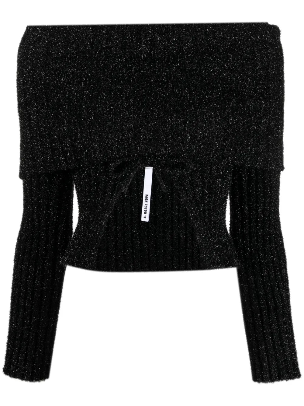 Ribbed Cut-Out Cropped Jumper