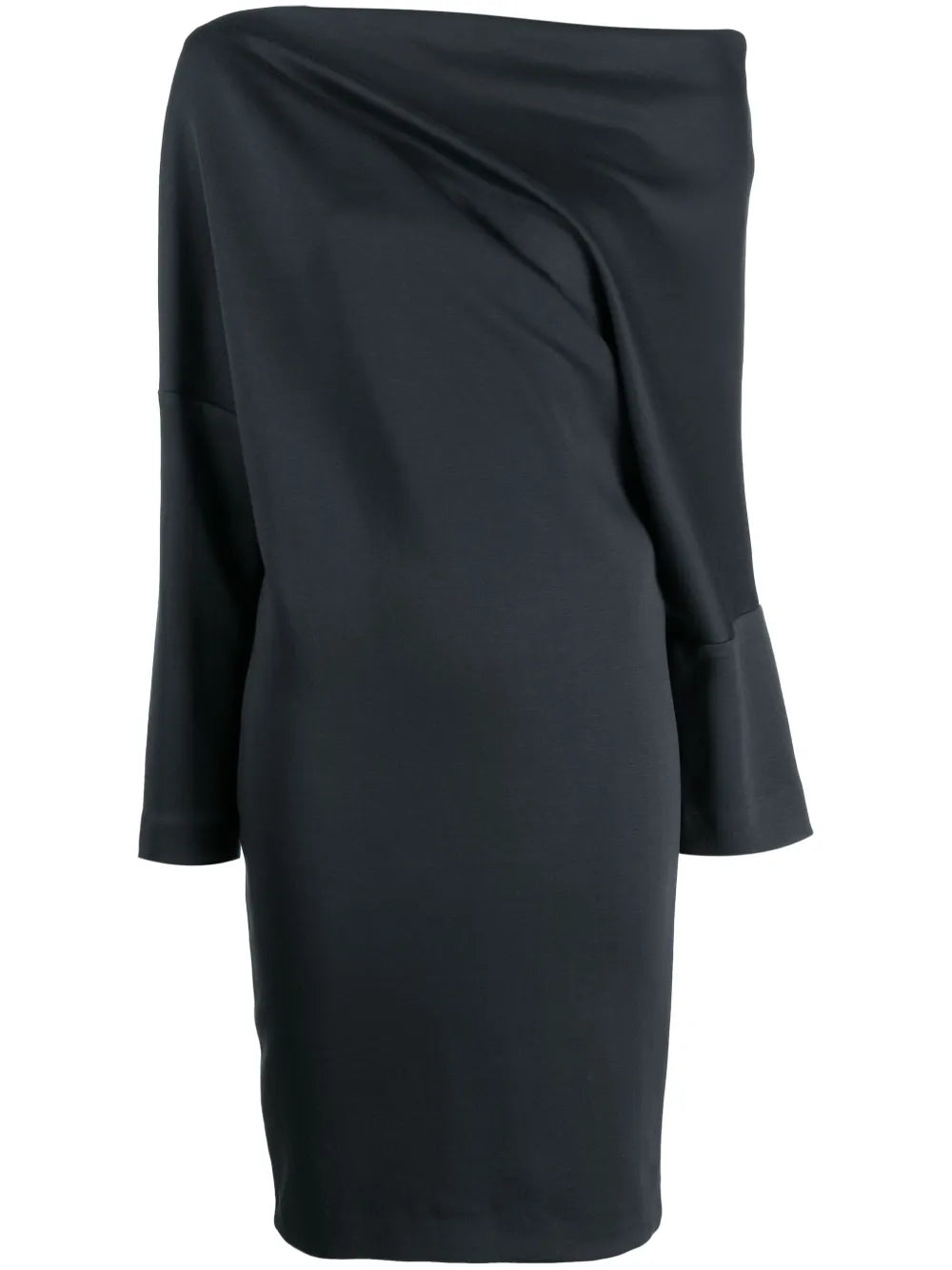 Asymmetrical Boat Neck Dress