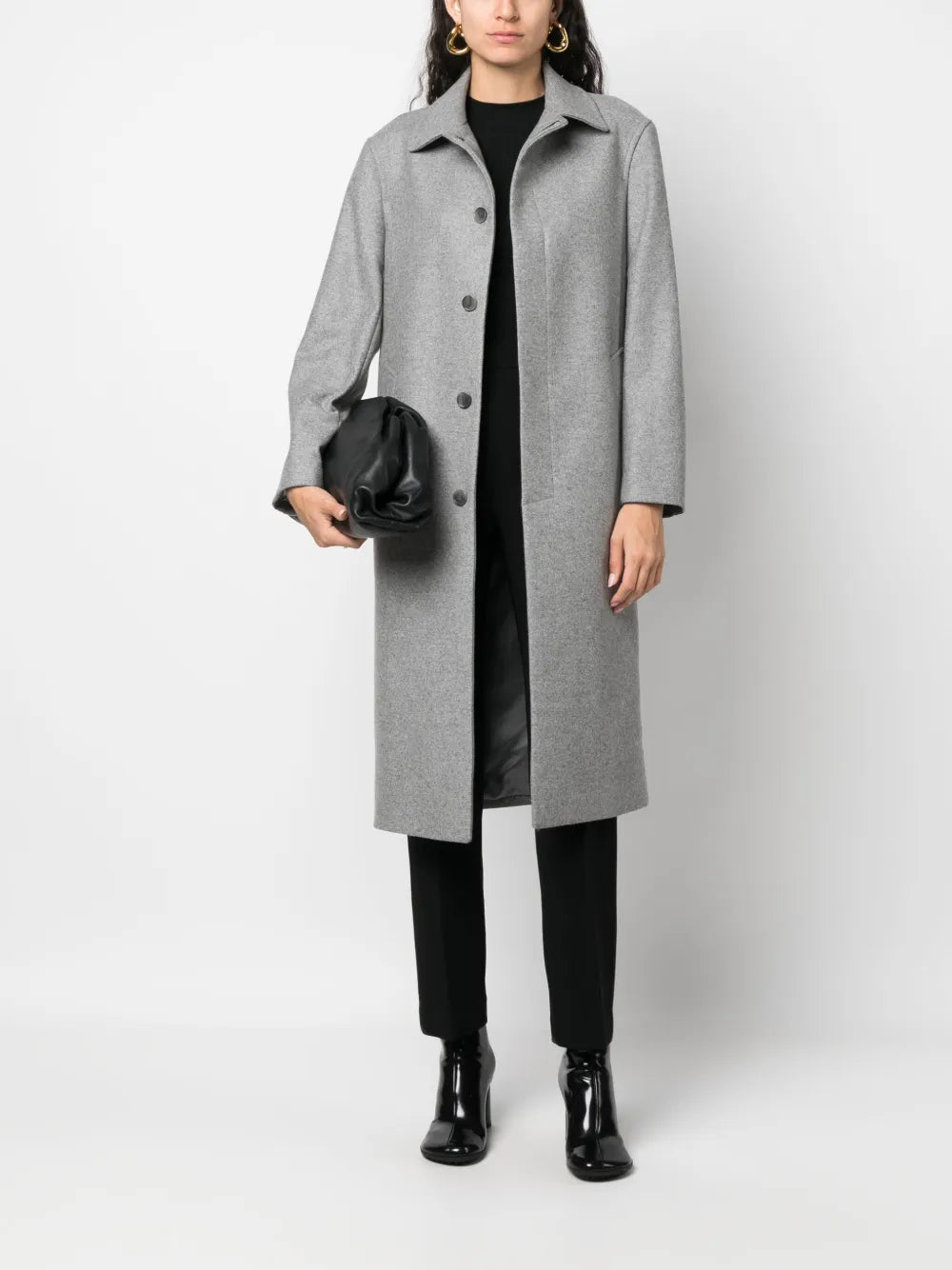 Single-Breasted Mélange Trench Coat