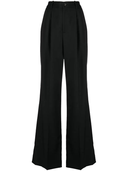 Flavie Box-Pleat Tailored Trousers