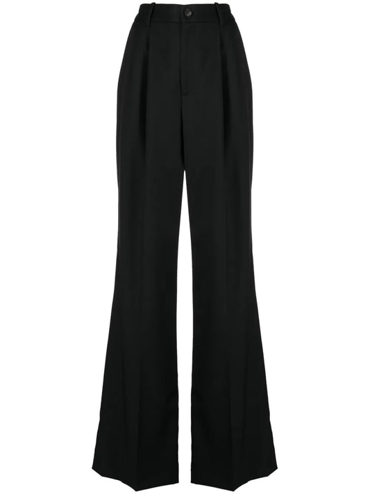 Flavie Box-Pleat Tailored Trousers