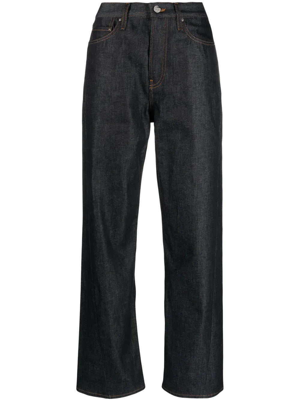 Twisted Seam Straight-Leg Jeans