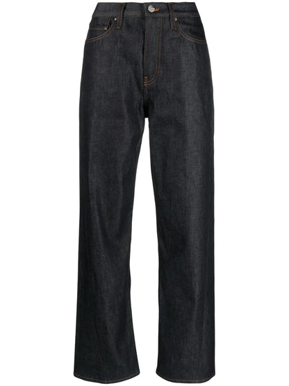 Twisted Seam Straight-Leg Jeans