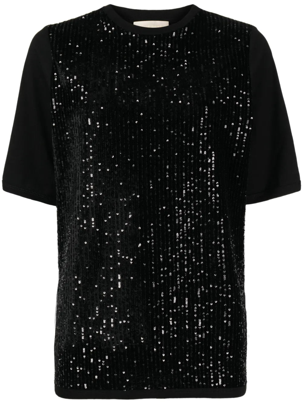 Sequin-Embellished Velvet T-Shirt