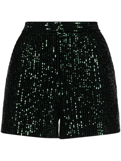 High-Waist Sequinned Shorts