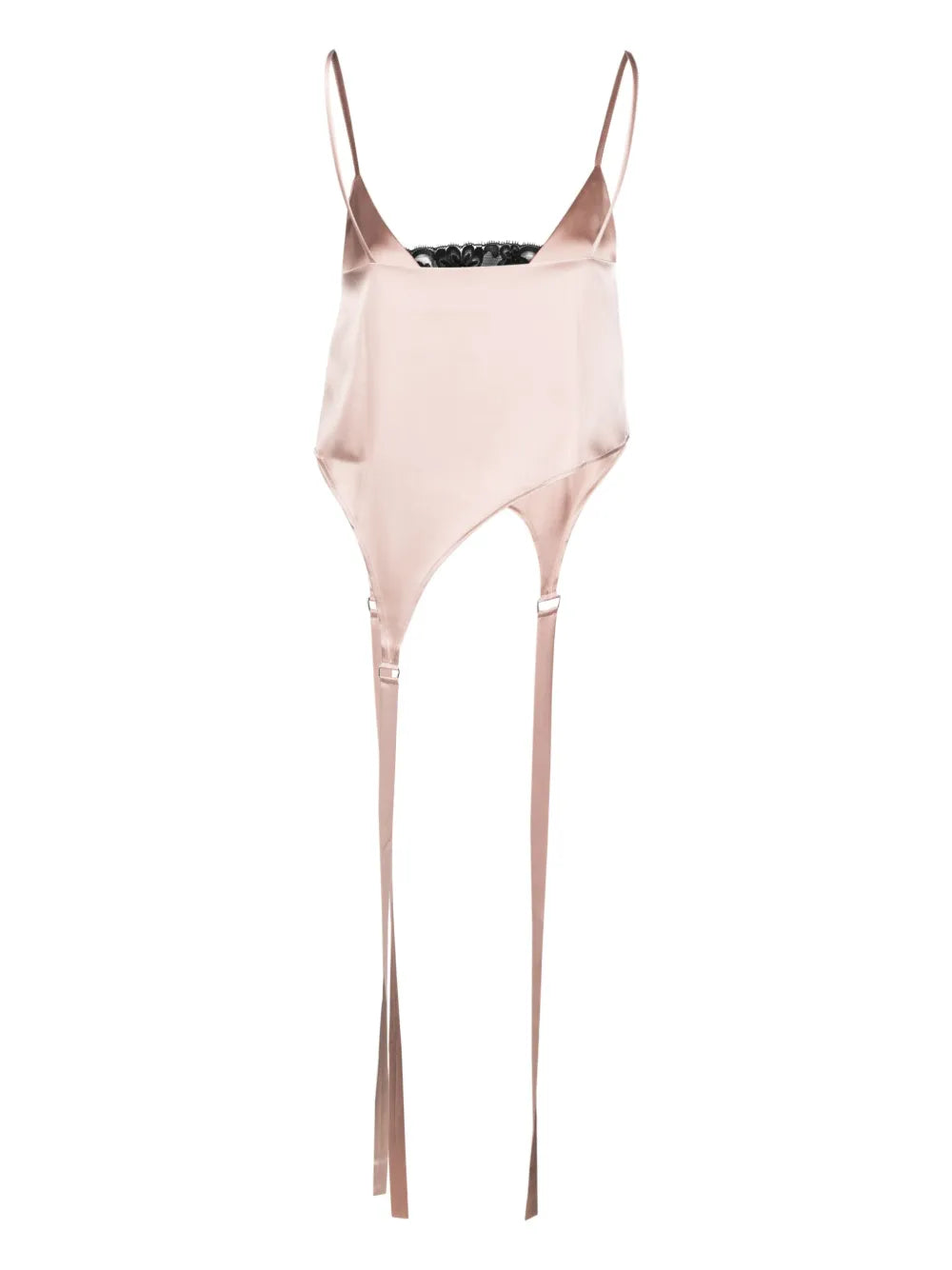 Lace-Panel Satin Camisole Top