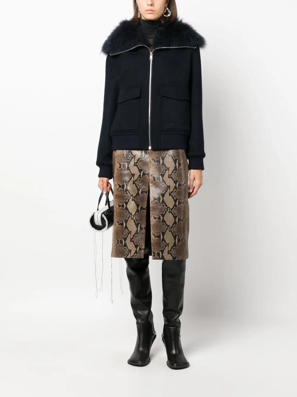 Fur-Collar Bomber Jacket