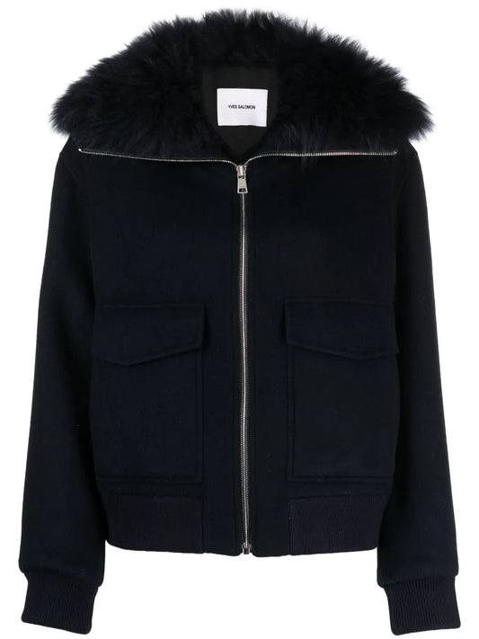 Fur-Collar Bomber Jacket