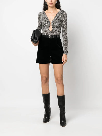 Laura Abstract-Print Cut-Out Top