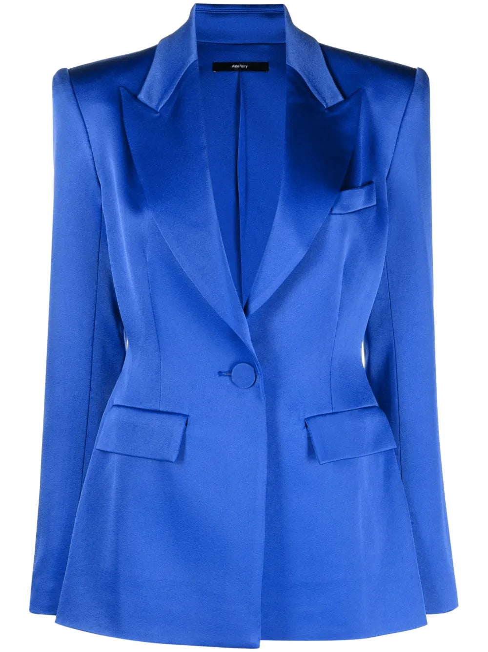 Single-Breasted Satin Blazer