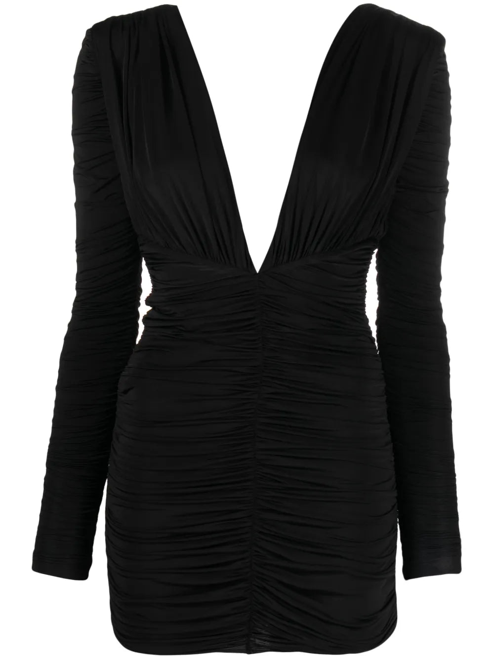 Ruched Plunge Minidress