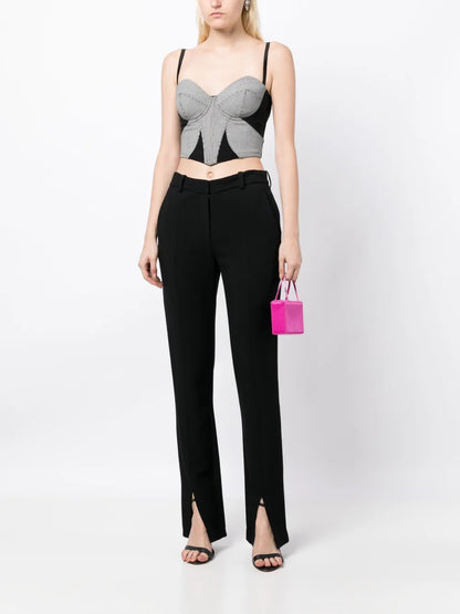Houndstooth-Pattern Bustier