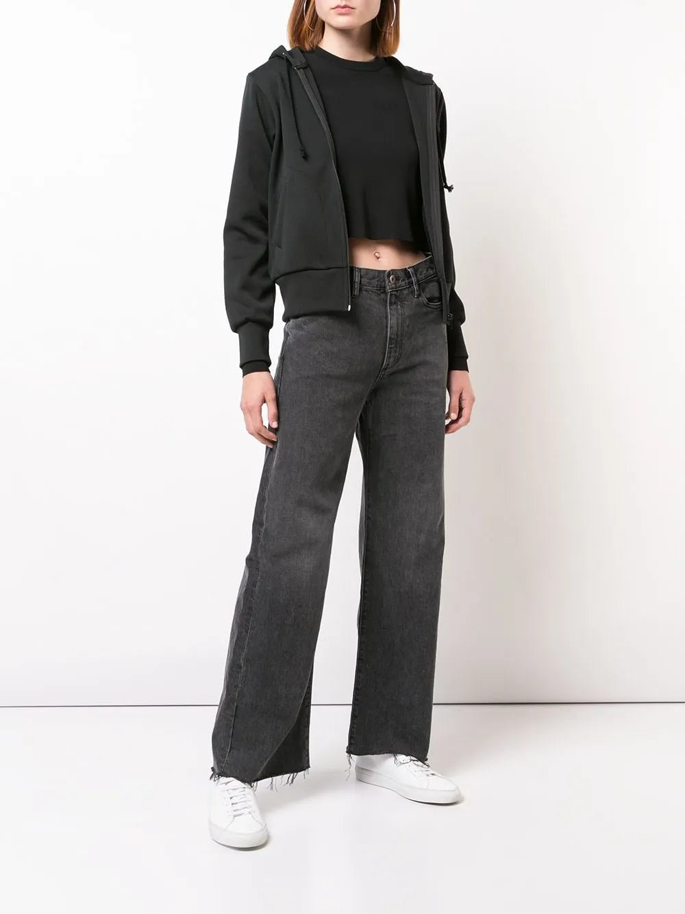 Big Heart-Print Zip-Up Hoodie