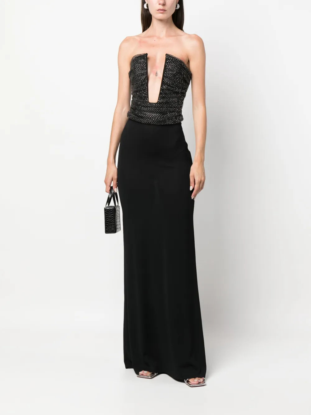 Plunge-Style Bandeau Top