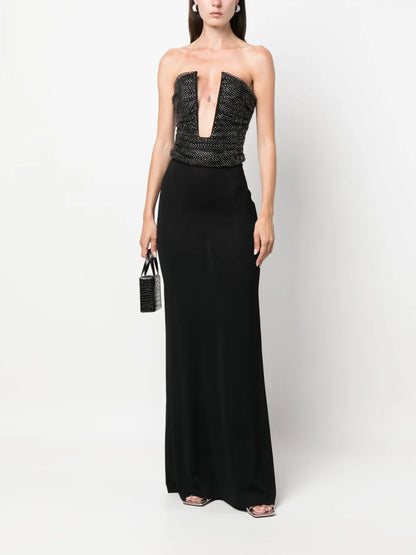 Plunge-Style Bandeau Top