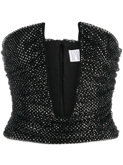 Plunge-Style Bandeau Top