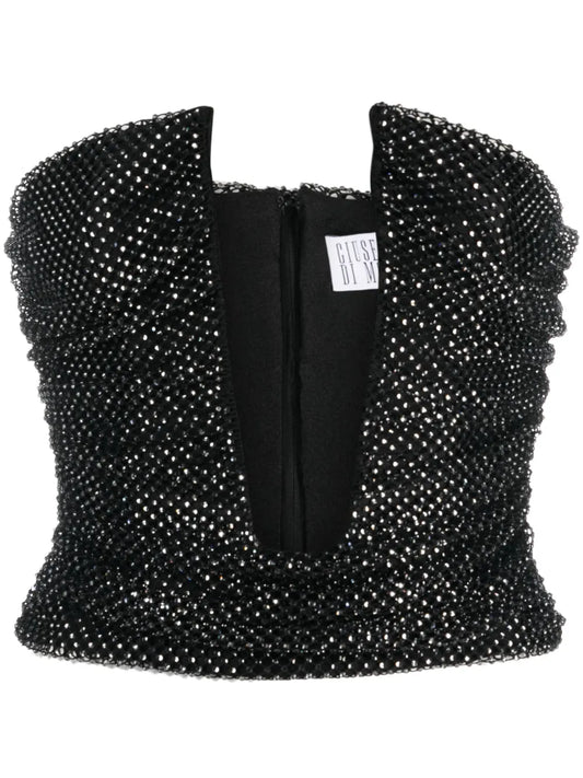 Plunge-Style Bandeau Top