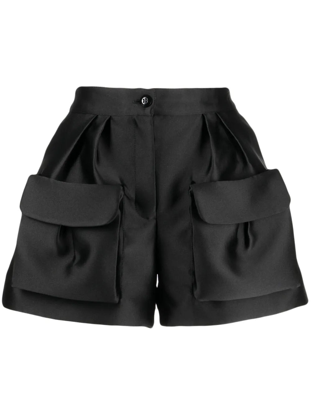 3D-Pockets Satin Mini Shorts