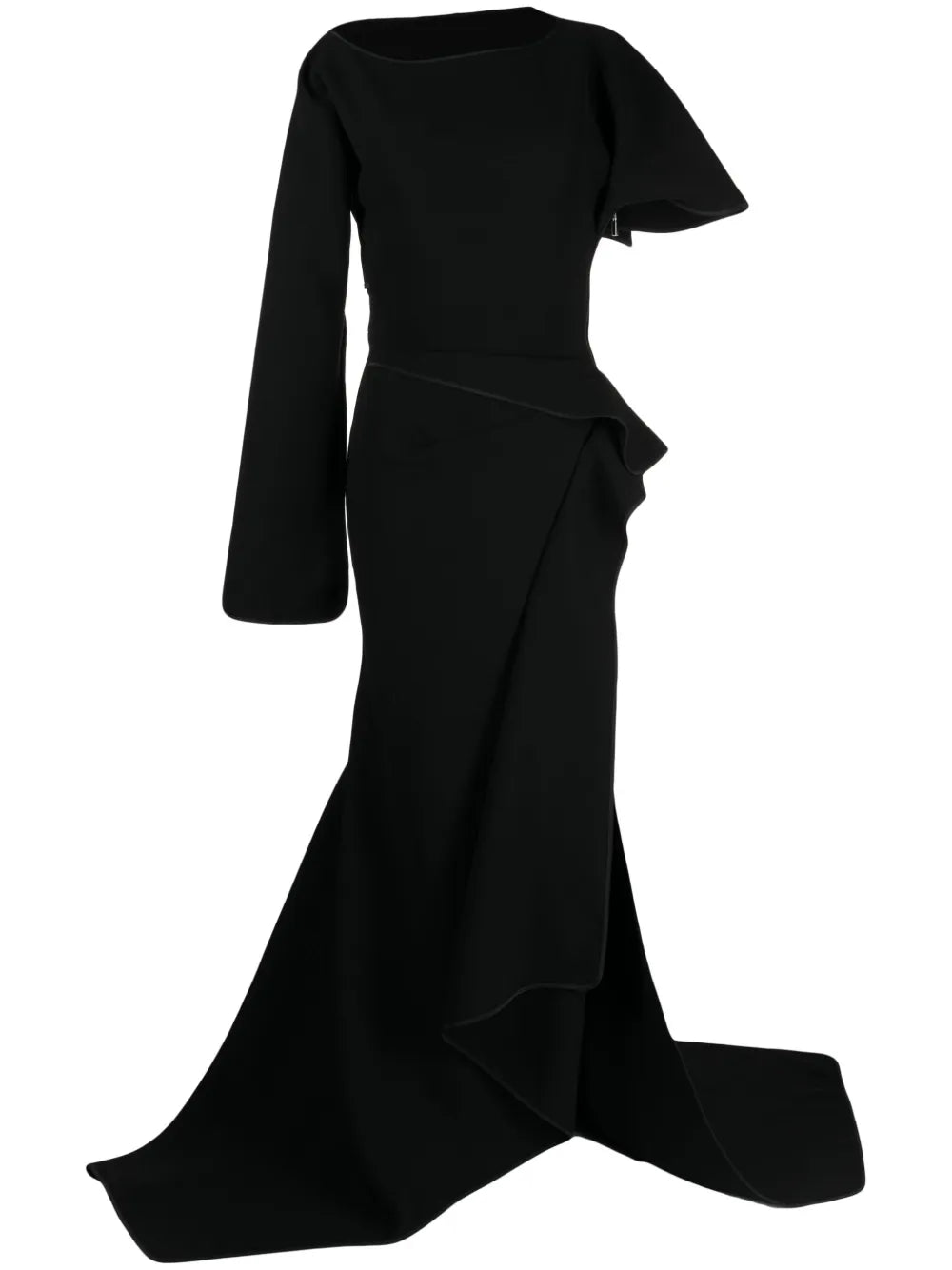 Asymmetric Draped Gown