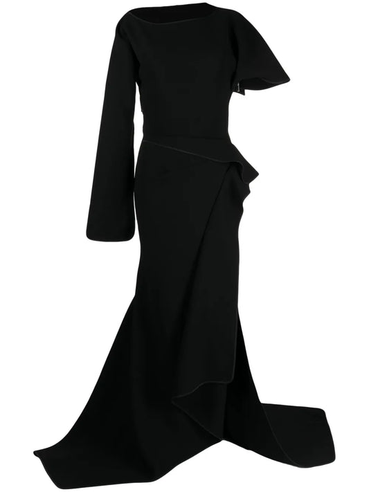 Asymmetric Draped Gown