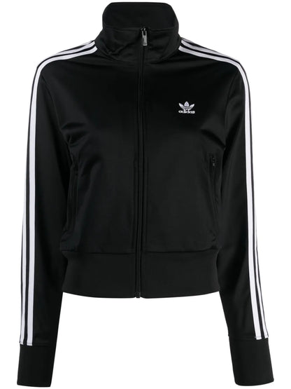 Trefoil-Logo Cropped Zipped Sweatshirt