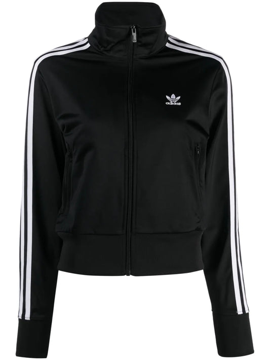 Trefoil-Logo Cropped Zipped Sweatshirt