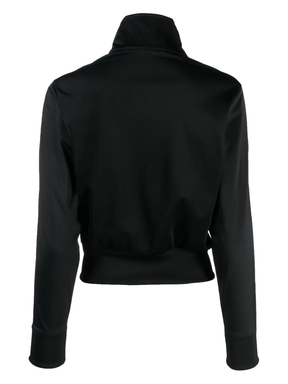 Trefoil-Logo Cropped Zipped Sweatshirt