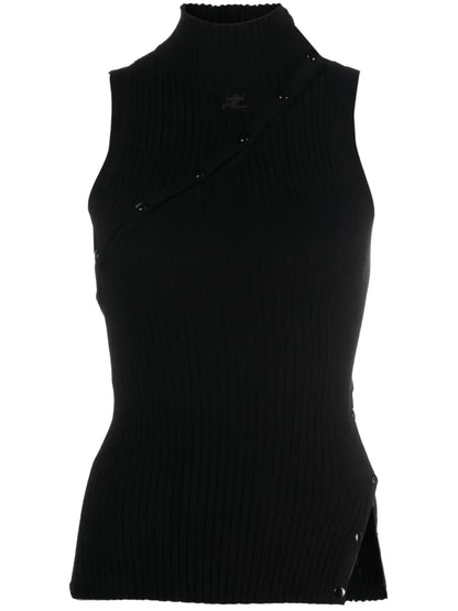 Logo-Embroidered Ribbed Tank Top