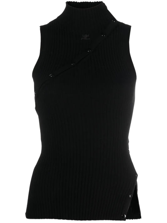 Logo-Embroidered Ribbed Tank Top